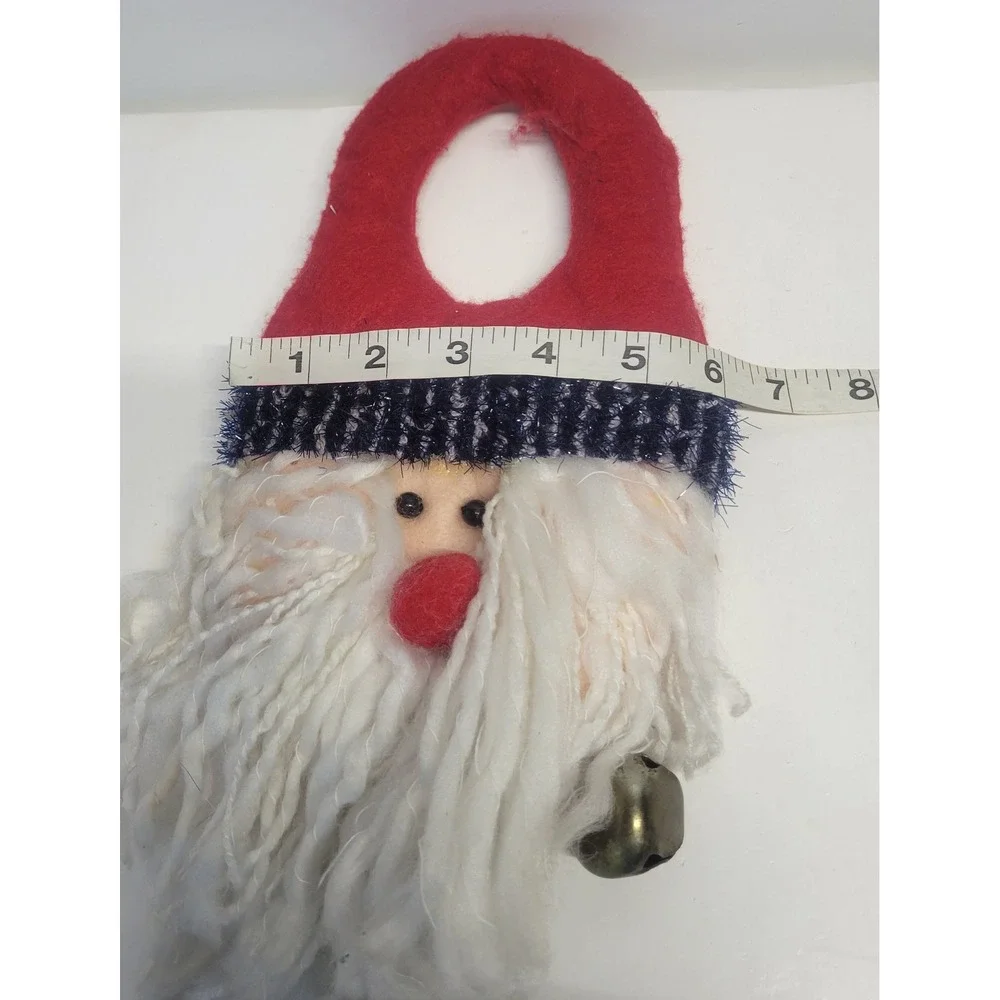 Adorable Plush Santa Claus Door Hanger Christmas‎ Holiday Decoration with Bell